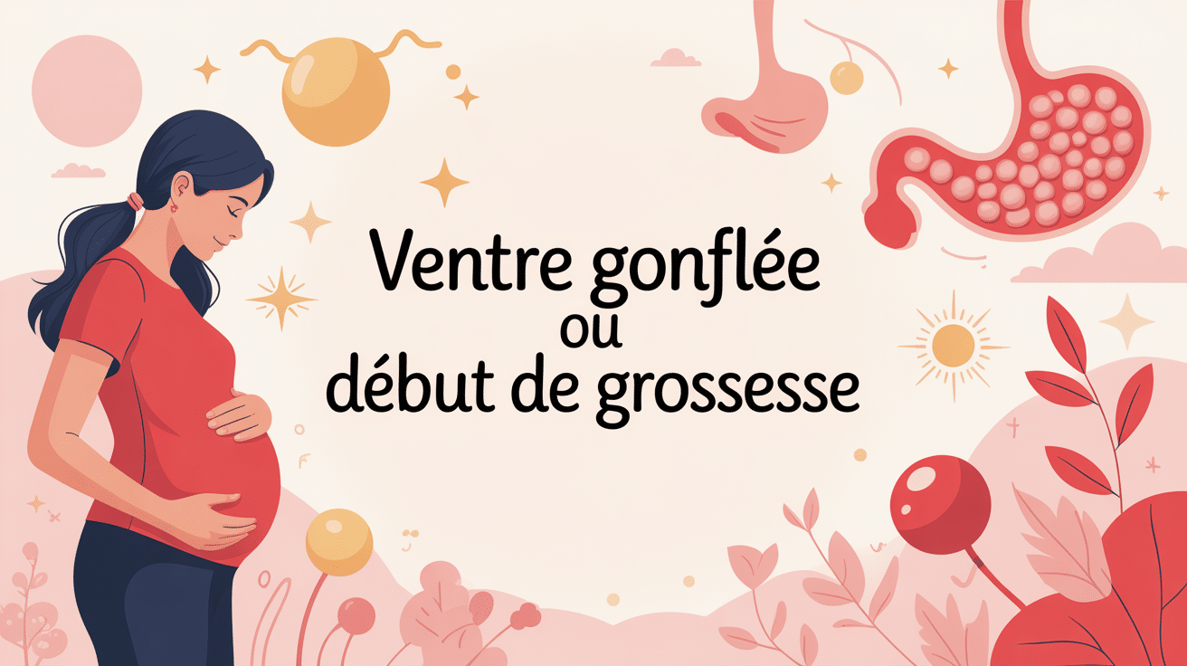 illustration ballonnement ou grossesse femme