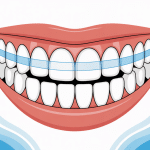 Image centrale illustrant bandes de blanchiment des dents avis