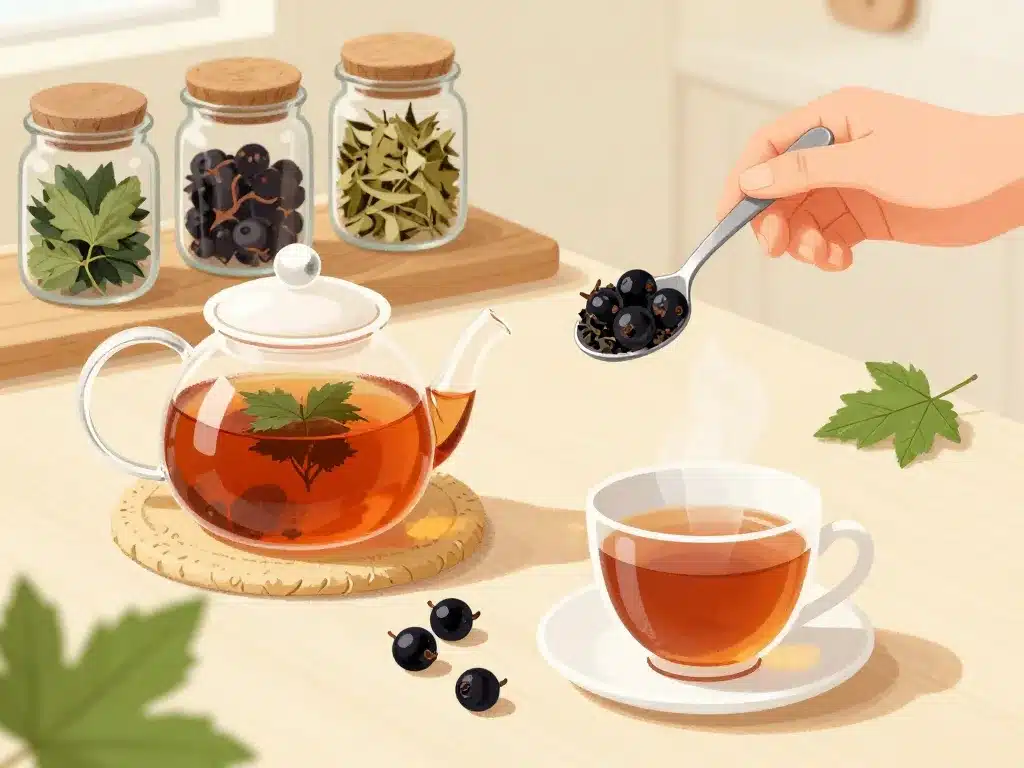 Usages et préparation tisane des feuilles de cassis