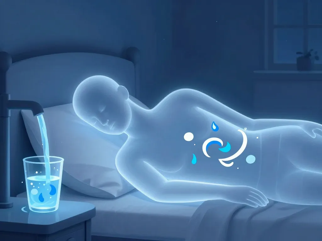 boire de l eau avant de dormir silhouette sommeil