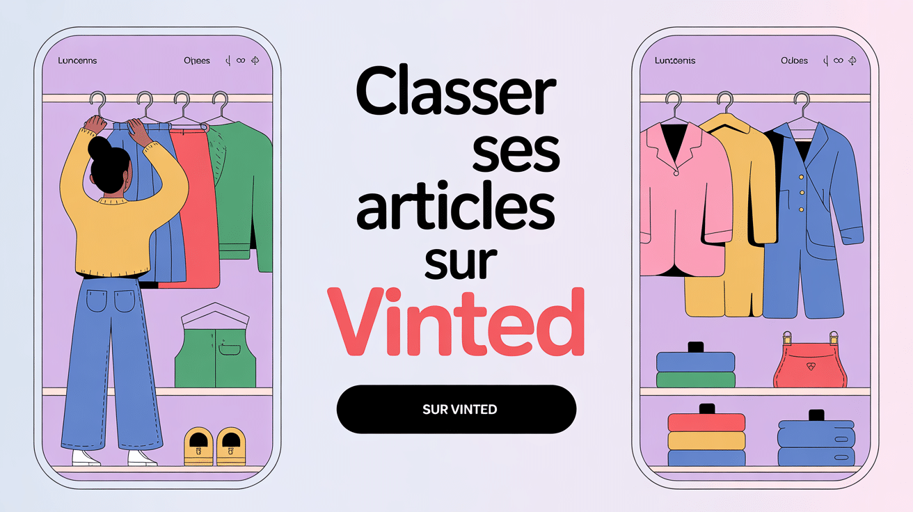 comment classer ses articles sur vinted illustration mise en ligne vêtement