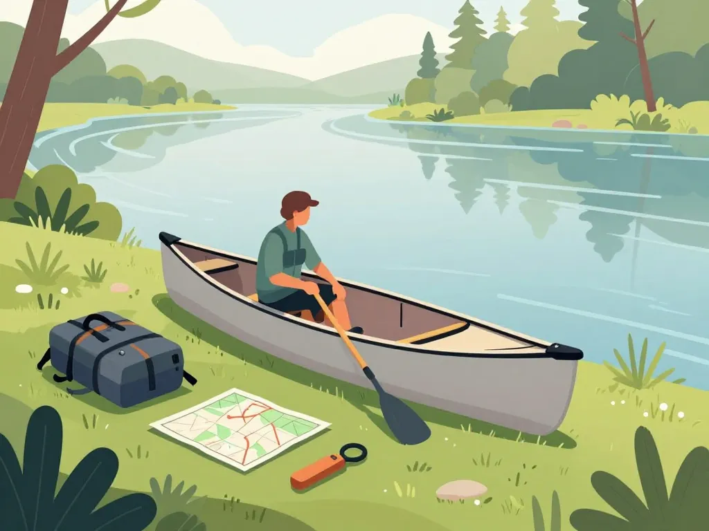 descendre la loire en canoe scène de préparation sur la rive