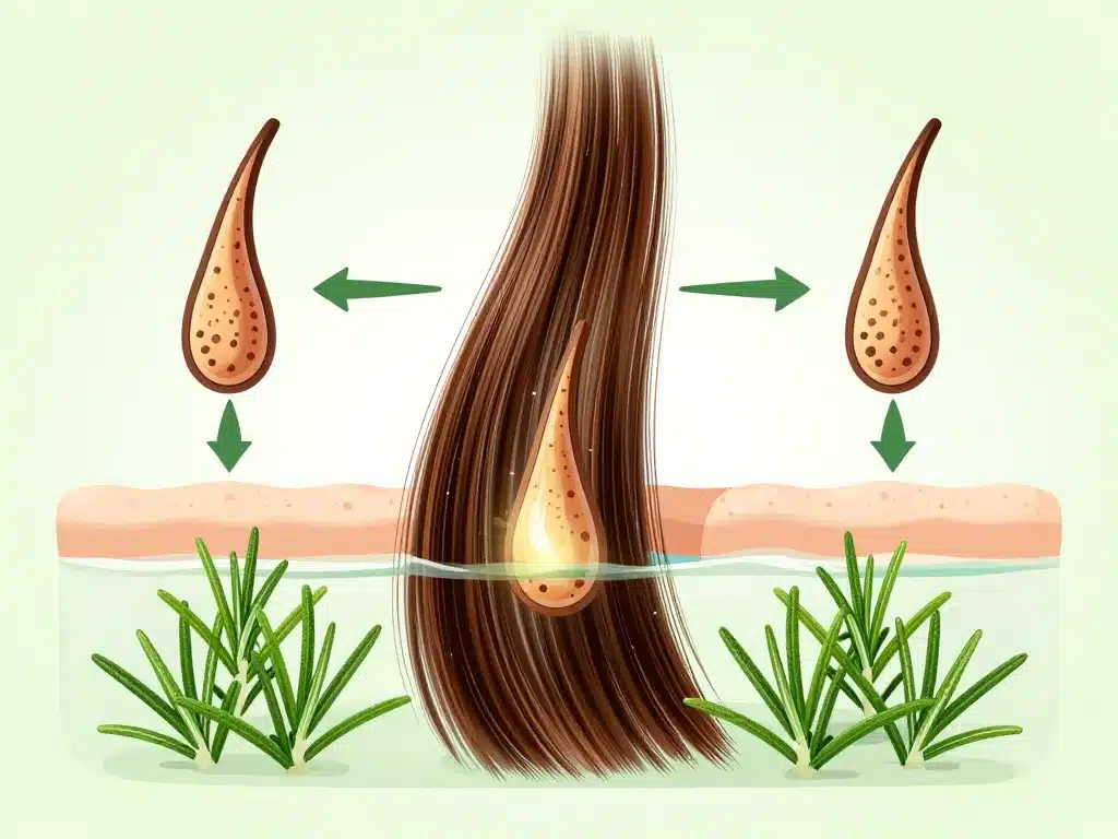 eau de romarin cheveux avis diagramme brillance densité