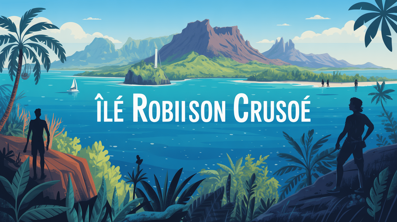 ile robinson crusoé vue panoramique nature volcanique