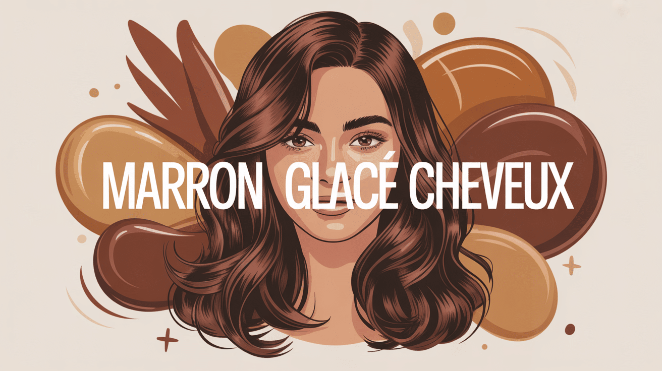 marron glacé cheveux illustration élégante et chaleureuse