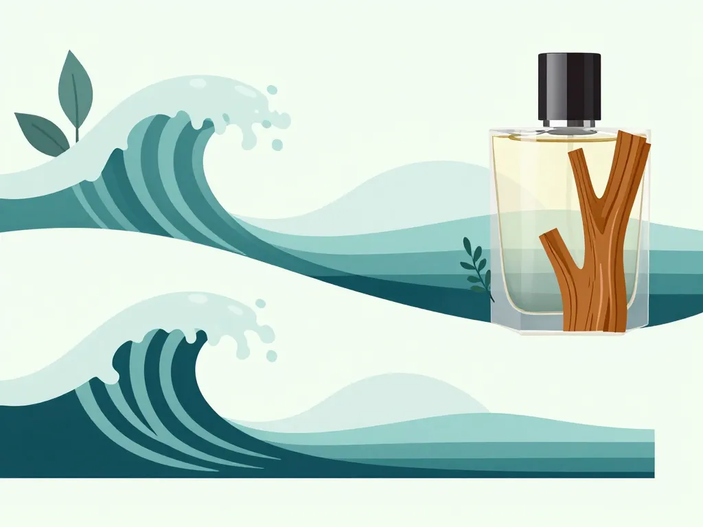 Illustration essence parfum Kenzo homme trois familles olfactives