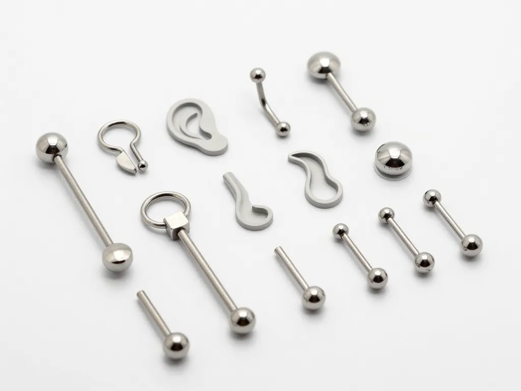 bijoux piercing titane par zone corps