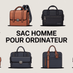 illustration sacs homme pour ordinateur différents styles