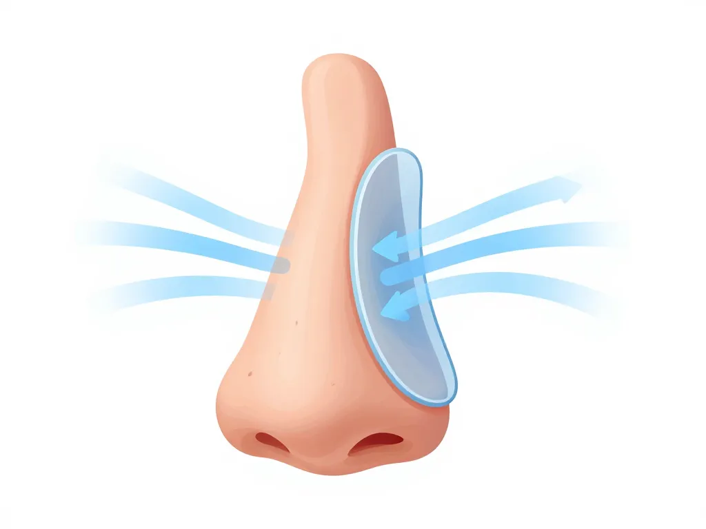 schéma strips nasal élargit voies respiratoires