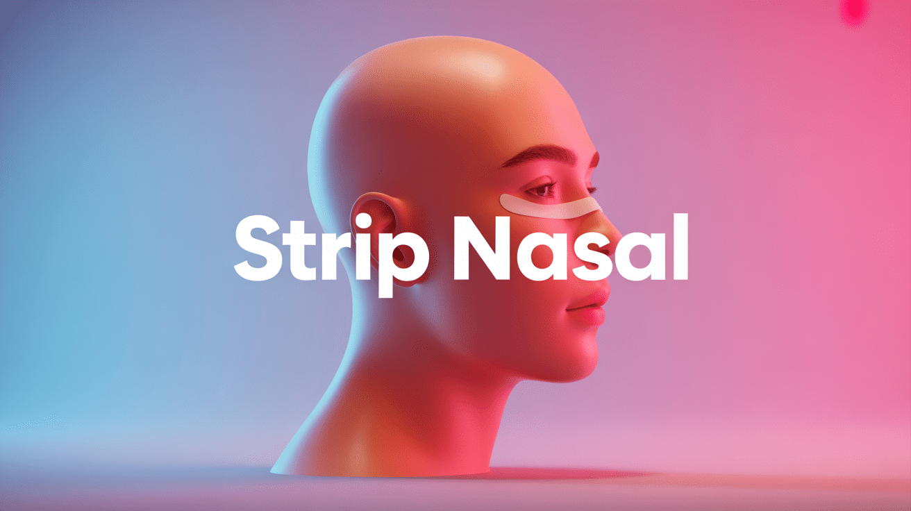 image de strips nasal sur le nez ambiance apaisante