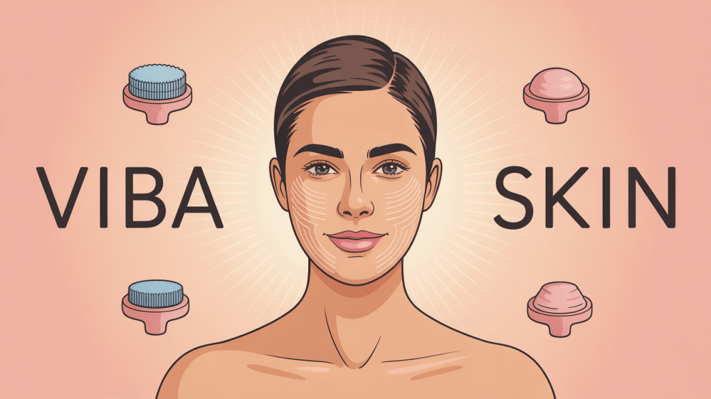 Vibraskin avis illustration brosse visage et peau éclatante