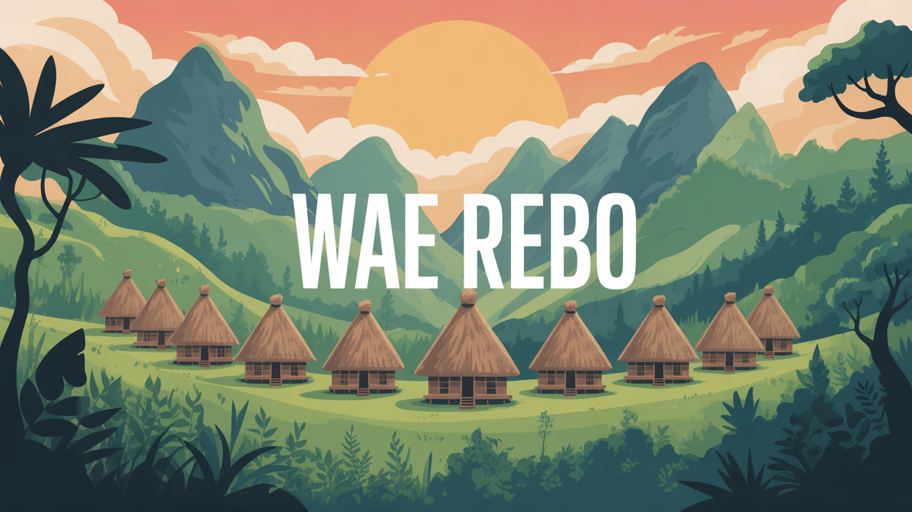 wae rebo sept maisons coniques montagnes brumeuses