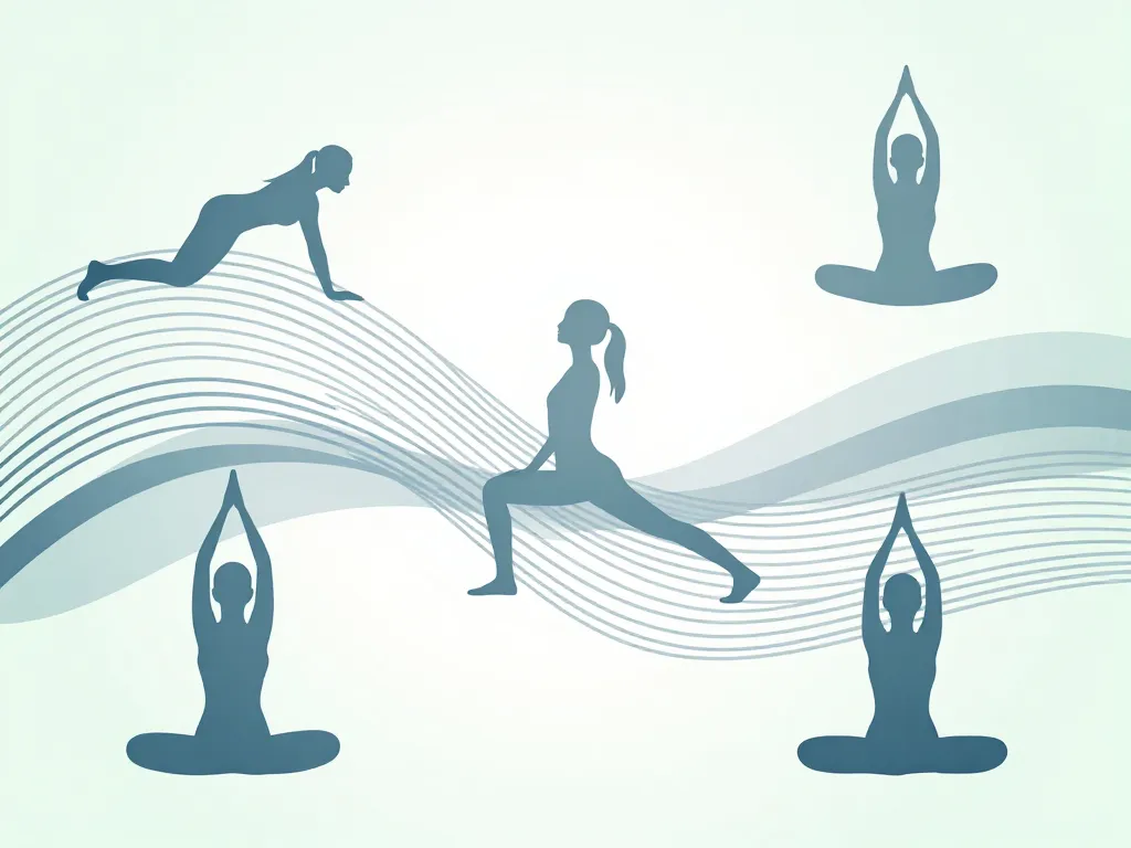 yoga flow yoga illustration fluidité mouvement abstrait