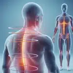 Illustration d’acupression sciatique et trajet du nerf libéré