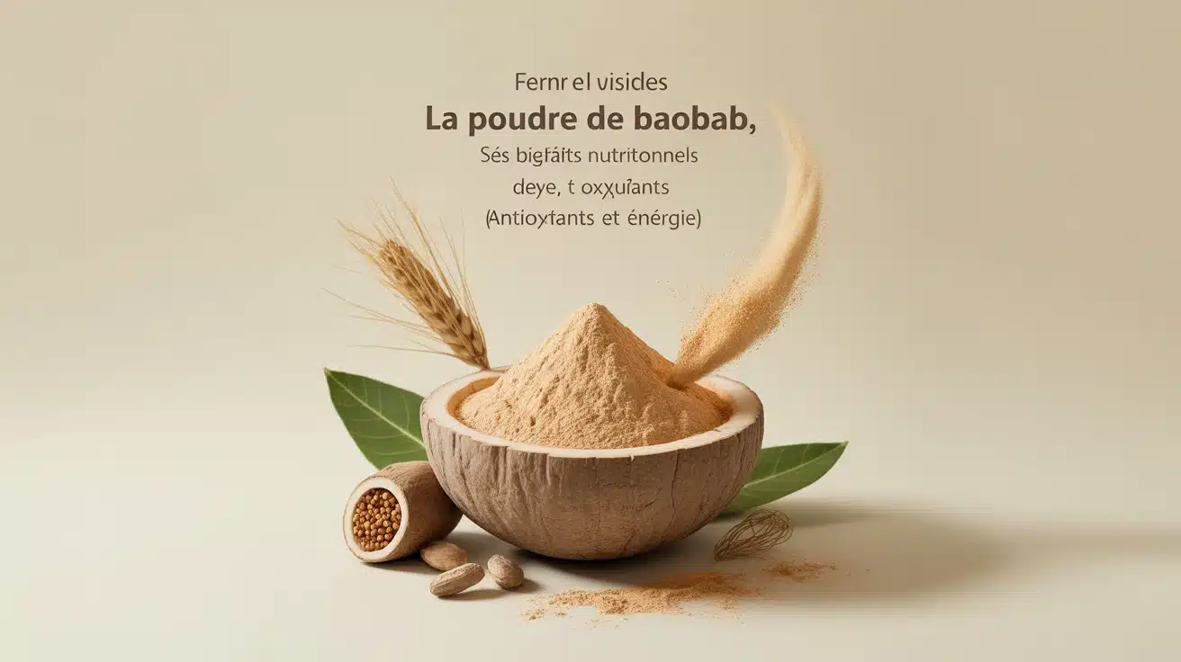 Poudre de baobab pour énergie et fibres