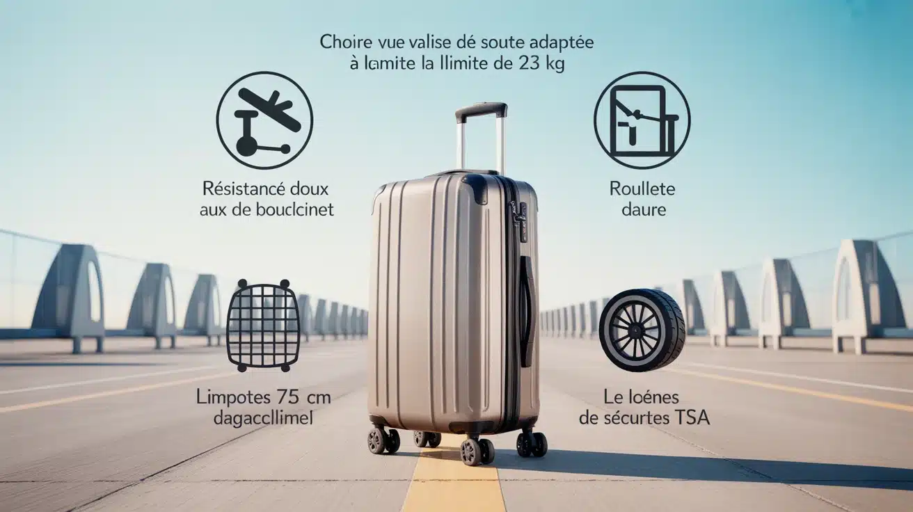 Valise 23 kg : sécurité TSA, robuste et maniable pour la soute