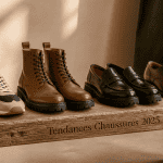 Chaussure homme tendance 2025 quatre modèles alignés
