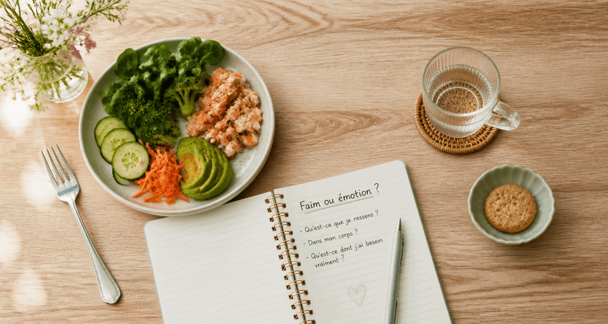comment arreter de manger sans faim assiette carnet