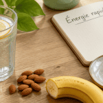 comment avoir de l energie rapidement verre d eau amandes banane carnet