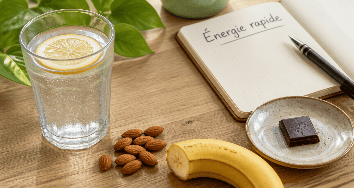 comment avoir de l energie rapidement verre d eau amandes banane carnet