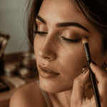 comment mettre du fard à paupières femme élégante