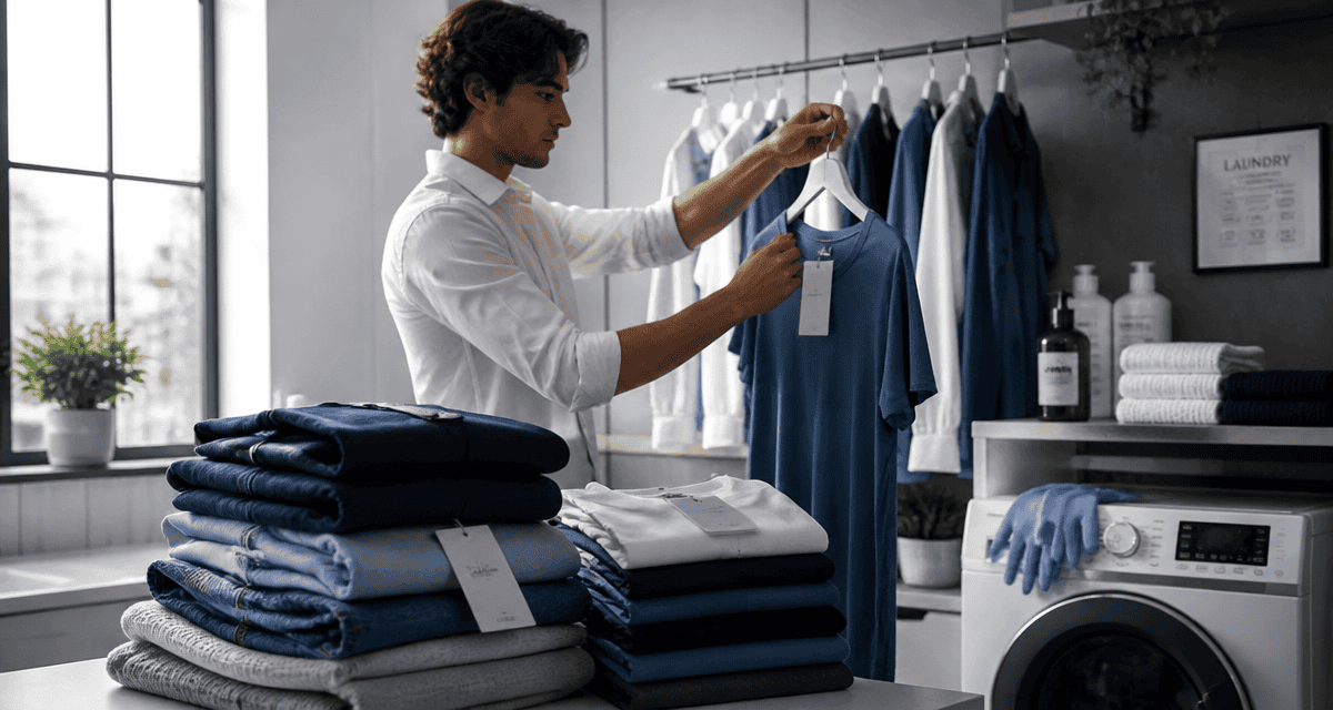 laver vetement neuf en buanderie moderne
