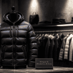 marque de doudoune de luxe sur mannequin