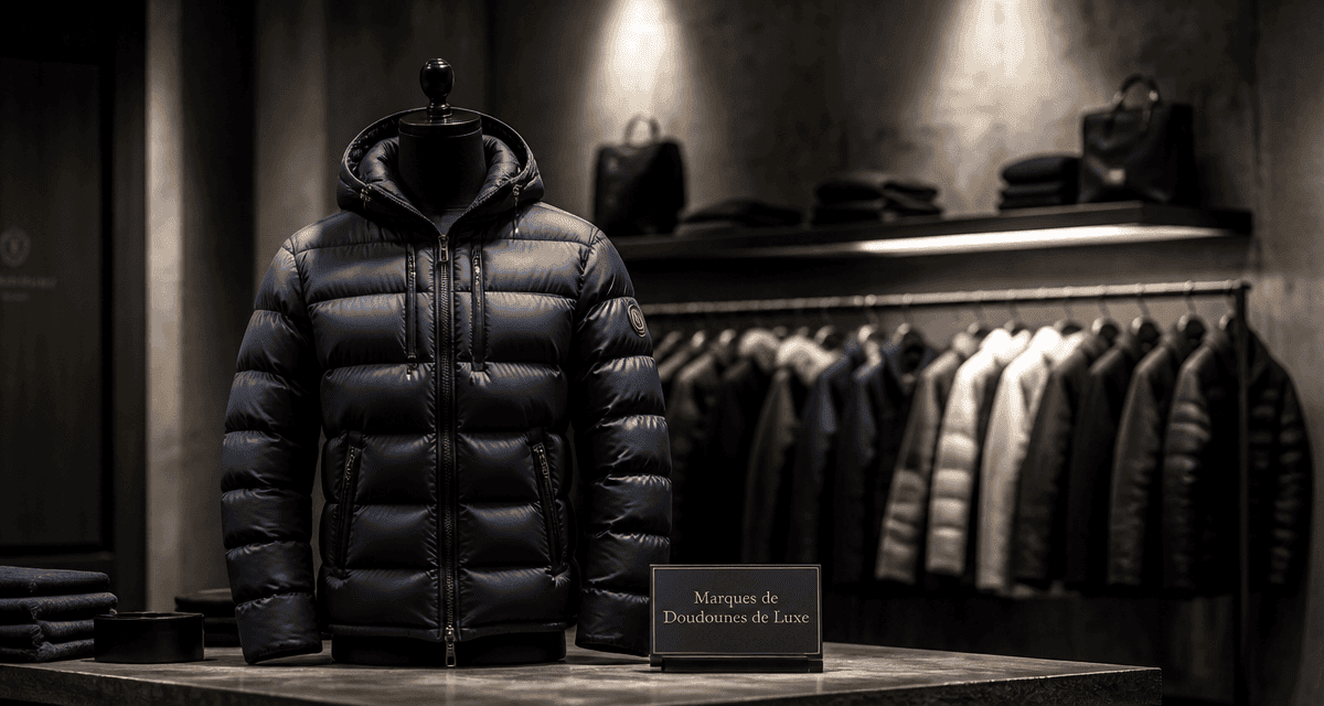 marque de doudoune de luxe sur mannequin