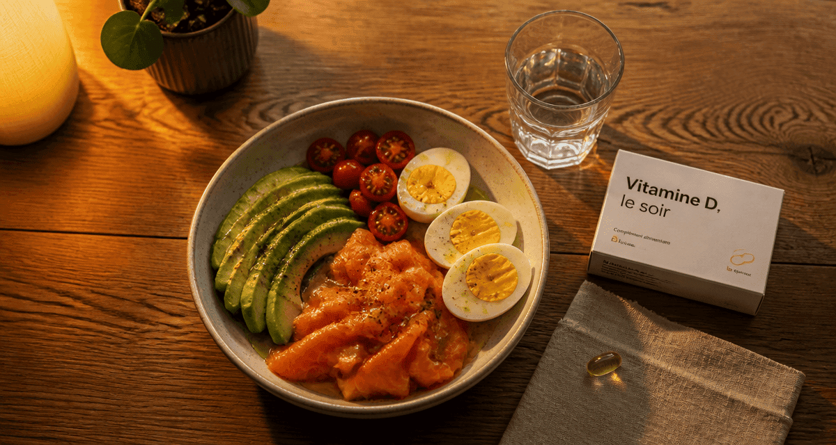 pourquoi prendre la vitamine d le soir assiette repas gélule