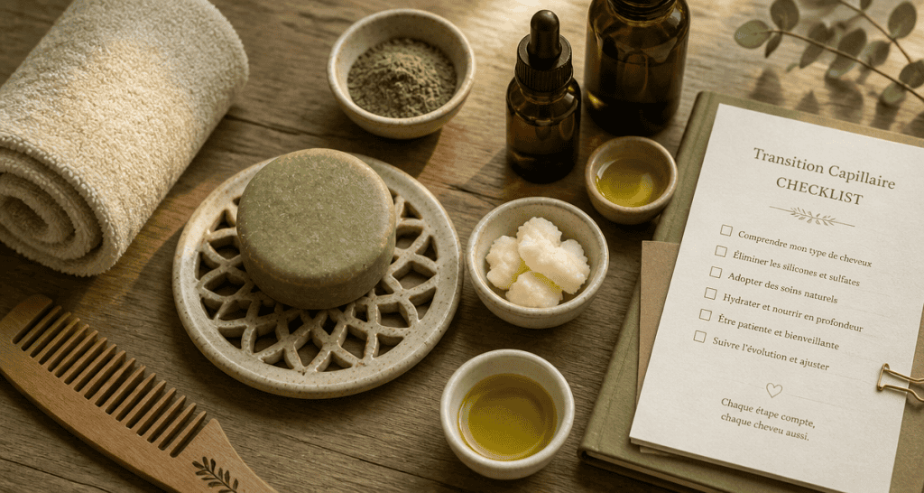 shampoing solide avis galet 60g sur porte-savon checklist transition