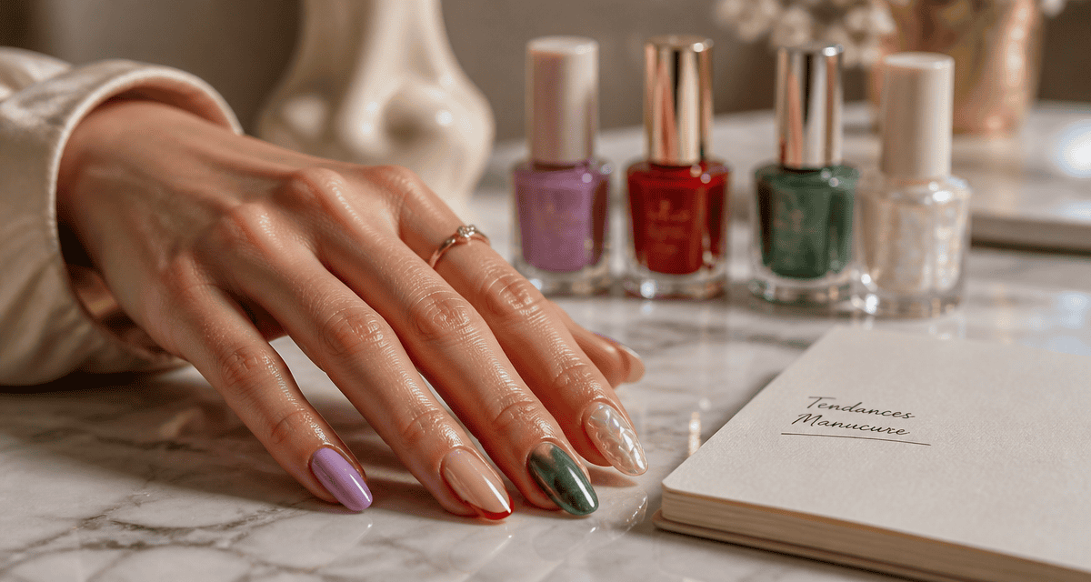 tendance vernis à ongles sur main féminine