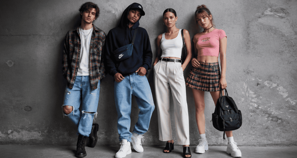 tenue année 90 jeunes studio urbain