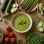 aliments diurétiques légumes frais velouté vert