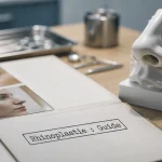 Chirurgie nez : correction bosse ou déviation, modèle anatomique et clichés