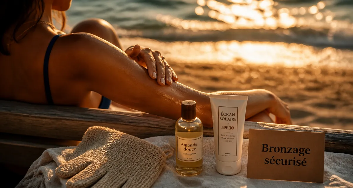 Comment bronzer vite : huile, exfoliation et SPF pour un bronzage sécurisé
