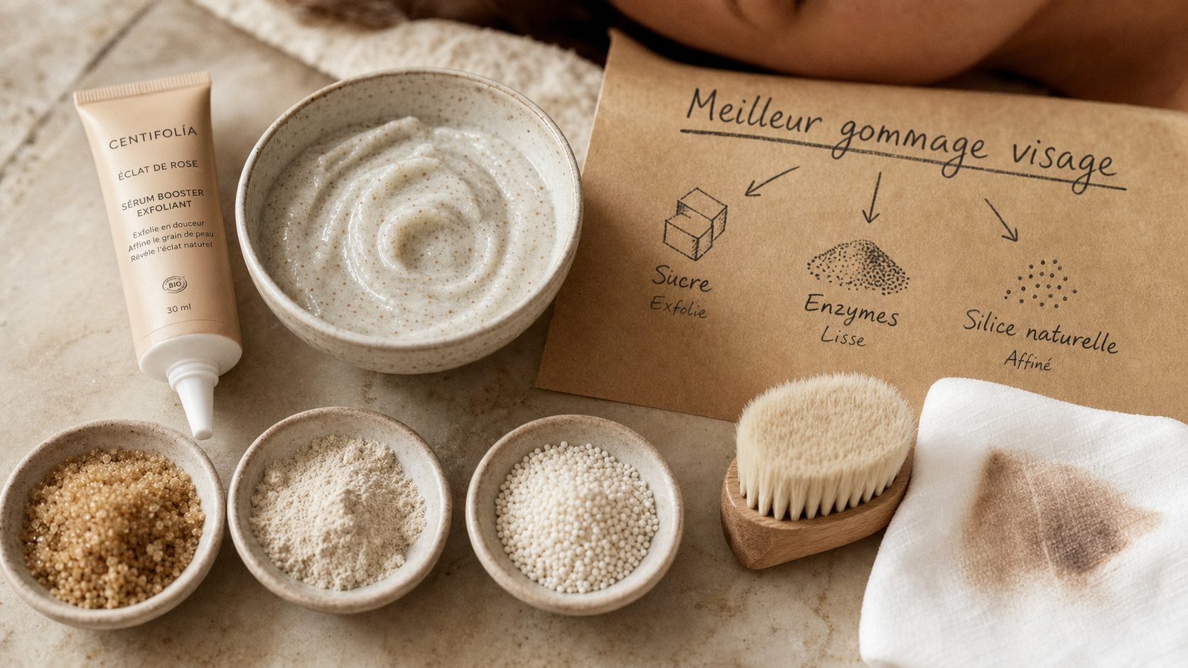 Meilleur gommage visage, exfoliation douce sans irritation