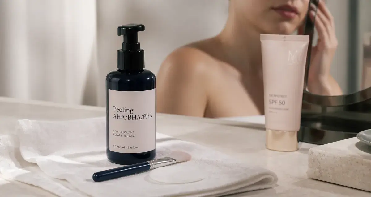 Meilleur peeling visage pharmacie AHA BHA PHA, soin exfoliant