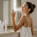 Meilleure eau thermale visage application femme