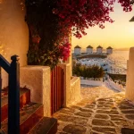 Que faire à Mykonos : coucher de soleil et ruelles de Chora, moulins de Kato Mili