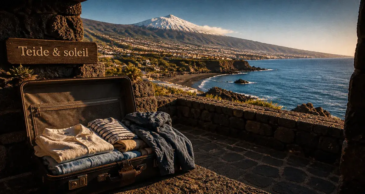 Tenerife en fevrier : Teide enneigé et soleil, vue mer Atlantique