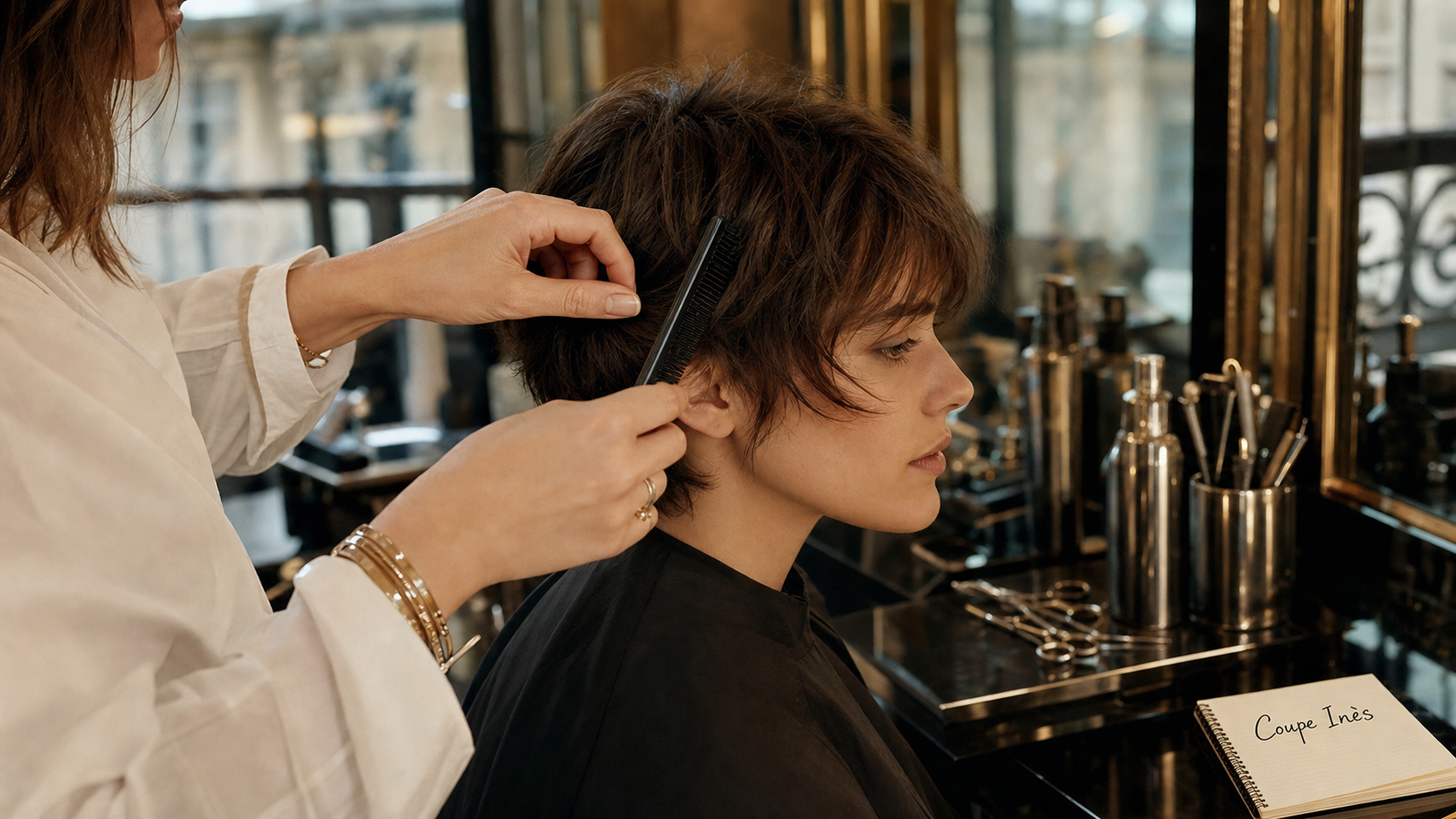 Coupe Inès de la Fressange : coupe courte dégradée parisienne