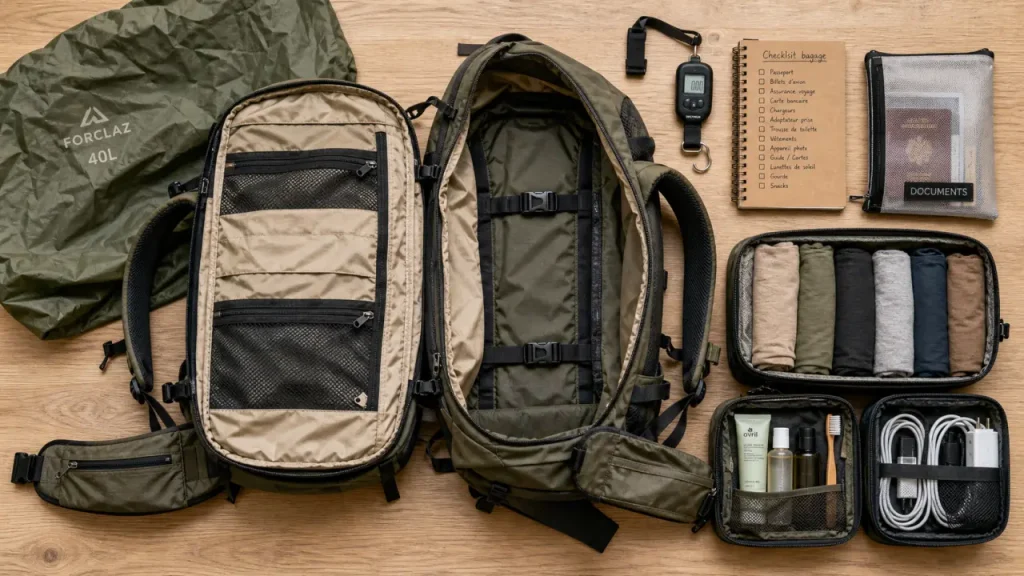 Moins de 7 kg dans un sac de voyage : la checklist cabine qui évite les oublis