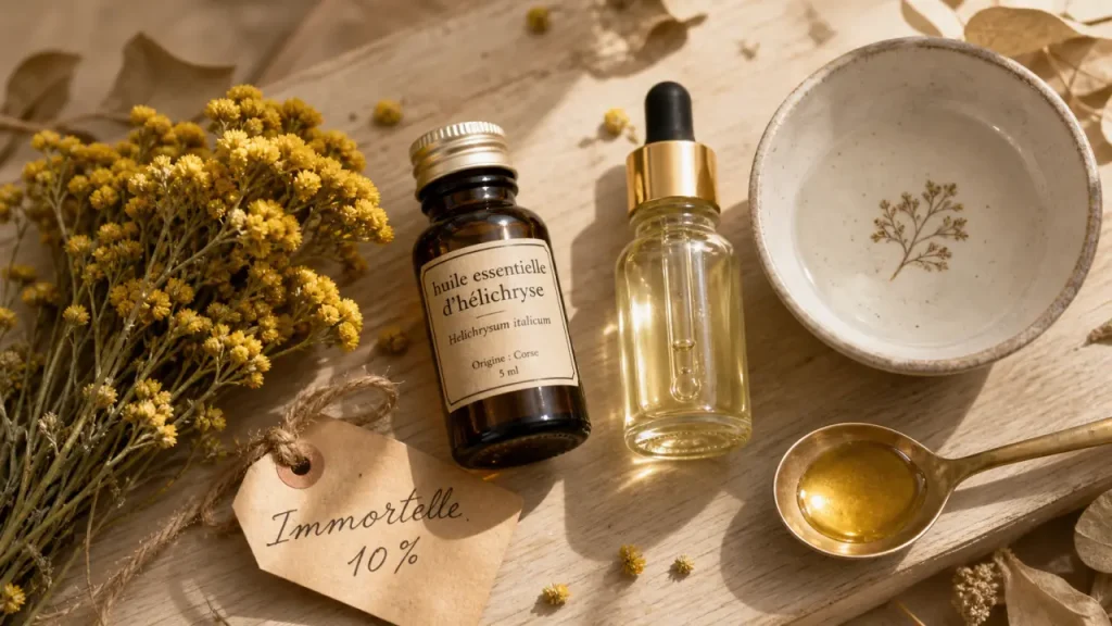 Huile essentielle immortelle utilisation : dilution 10%