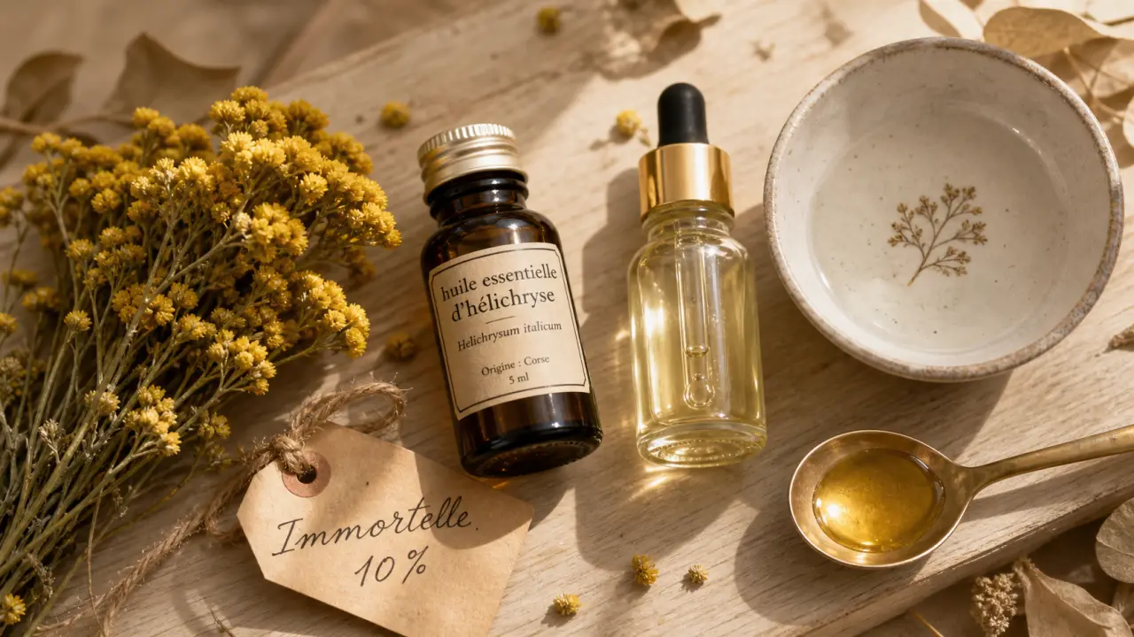 Huile essentielle immortelle utilisation : dilution 10%