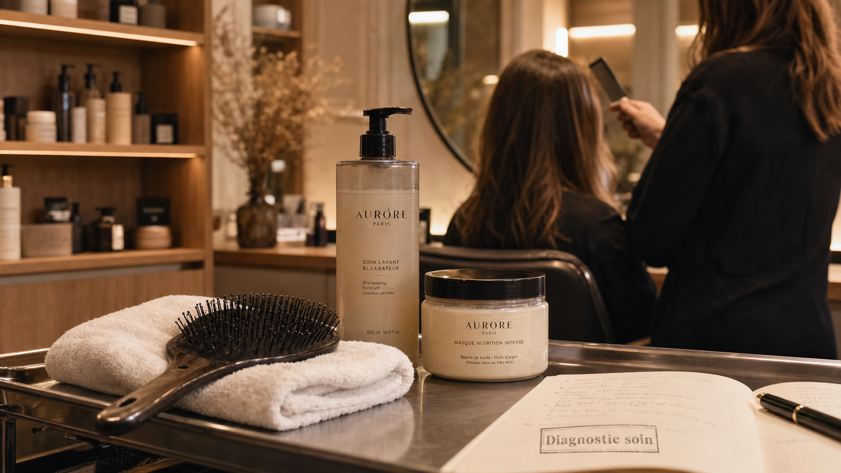Soin cheveux coiffeur en salon : diagnostic et produits professionnels