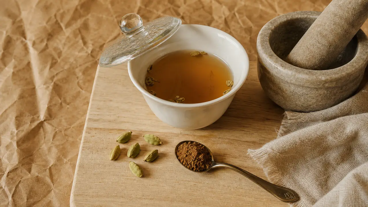 Infusion de cardamome pour la digestion et l’haleine, gousses vertes