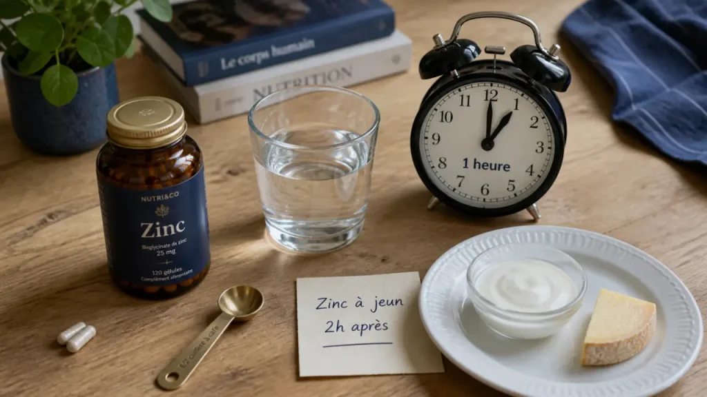 Prendre le zinc à jeun : le bon moment, la dose de 10 mg et les interactions à éviter
