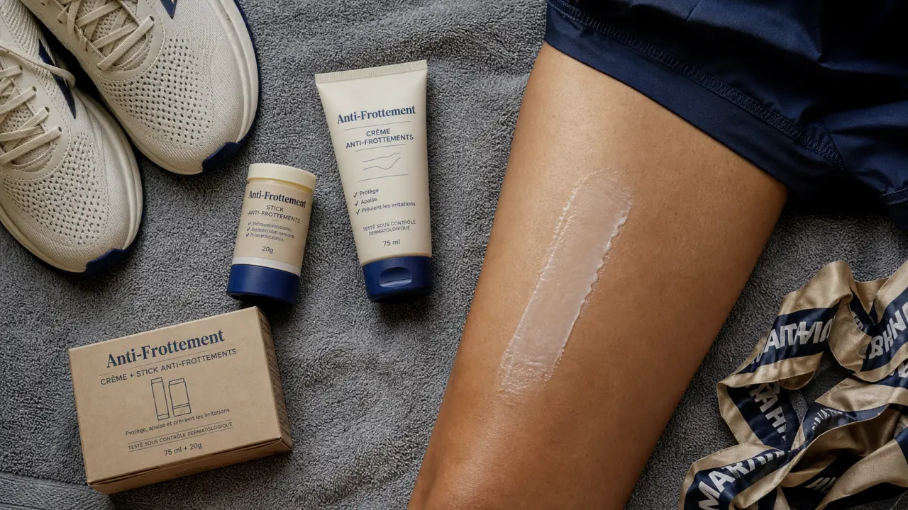 Crème anti frottement pour cuisses qui frottent pendant le sport