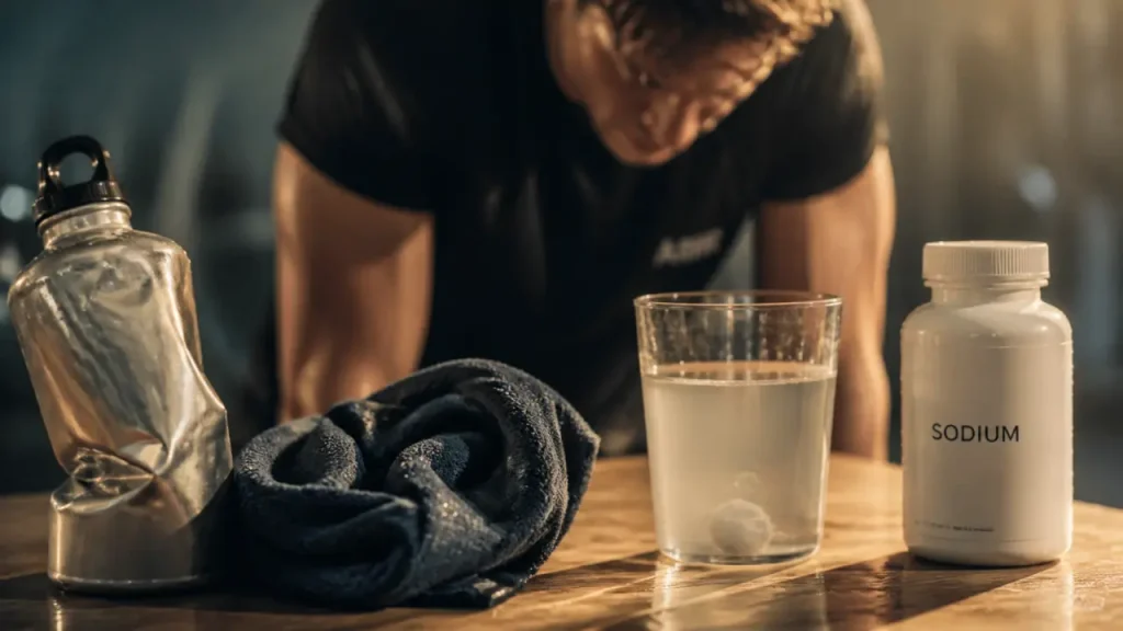 Electrolytes sodium sport : gourde et sodium pendant l’entraînement