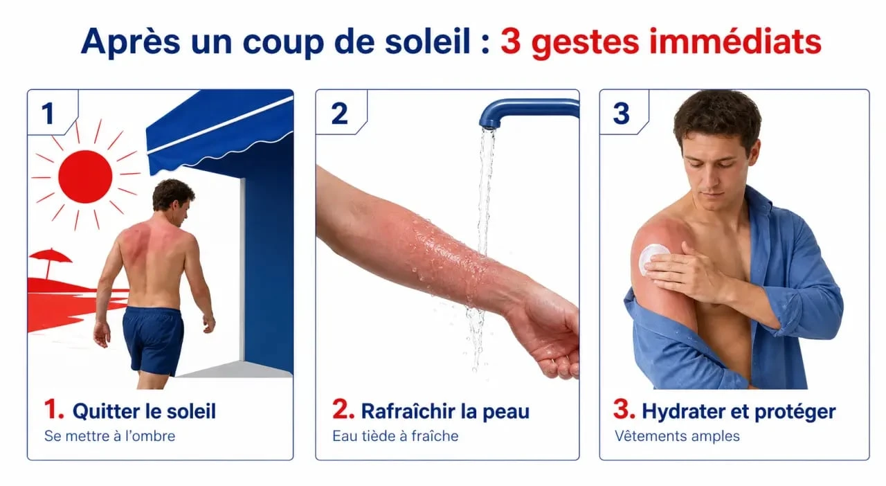 Comment faire dérougir un coup de soleil : gestes immédiats pour refroidir, hydrater et protéger la peau